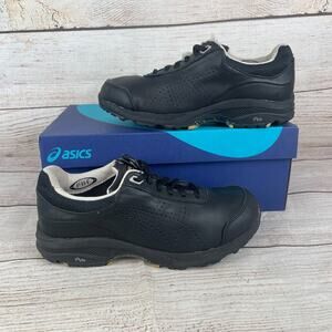 ASICS Gel-Cardio Zip 2 Womens Sz 6 Walking Shoes All Black Leather